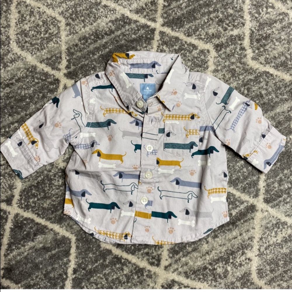 Baby Gap Gray Button Down Shirt 0-3 Months